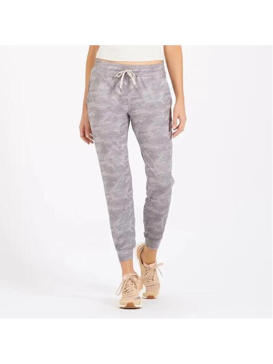 vuori Pants - VUORI Performance Joggers Women’s White Pale Heather Camo Stretch Size Medium